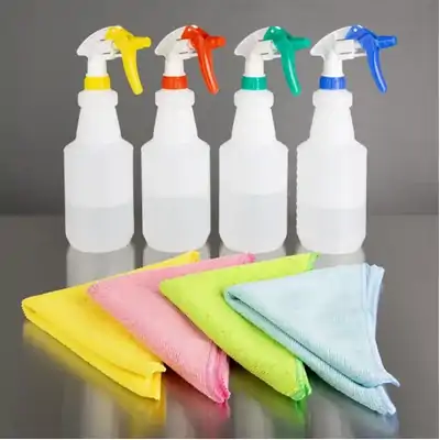 Jantex Microfibre Cloths Green 400X400mm (Pack of 5) - HX270