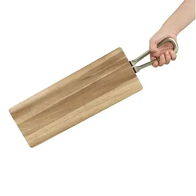 Olympia Rectangular Paddle Board Acacia Wood With Metal Handle - 575x152mm - HX391