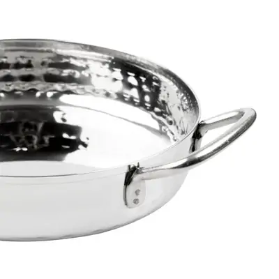 Olympia Table Presentation Handled Dish Stainless Steel Hammered - 125mm - HY110