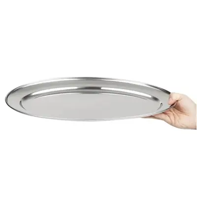 Olympia Stainless Steel Oval Service Tray 200x150mm - K360