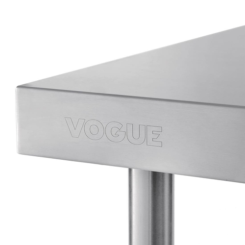Vogue Stainless Steel Prep Table with Splashback 900x600x900mm - T380