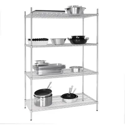Vogue 4 Tier Wire Shelving Kit 1220x610x1840mm - U257