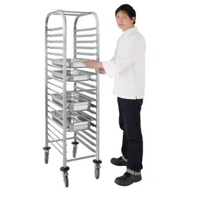 Vogue Gastronorm 1/1 Racking Trolley 20 Level 380x557x1700mm - U376
