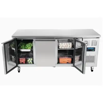 UA048-A Polar U-Series Triple Door Counter Fridge 417L - UA048-A