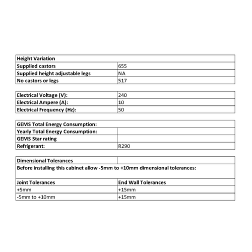 FED-X XCB-48 - Chef Base Refrigerated Drawer Bench 272 Litres - XCB-48