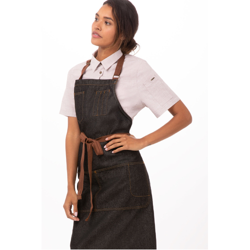 Chef Works Memphis Bib Apron - AB035-BLK - AB035-BLK