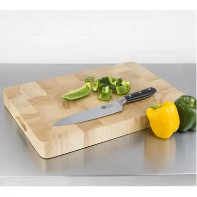 Vogue Rectangular Wooden Chopping Board Medium 455x305x45mm  - C459