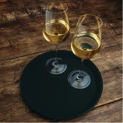 Olympia Kristallon Plastic Round Anti-Slip Bar Tray 280mm - C556