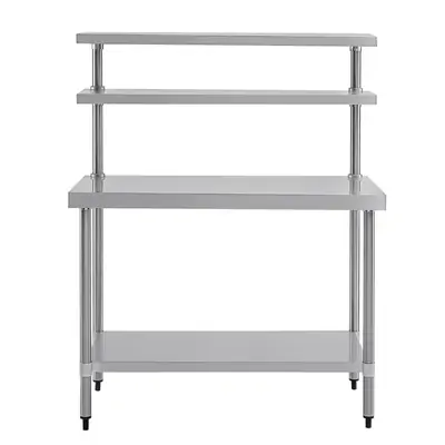 Vogue Table with Gantry Shelf 1500x 1200x600mm - CC359