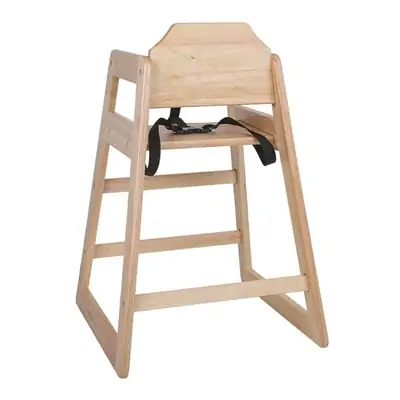 Bolero Wooden High Chair Natural Finish - DL900