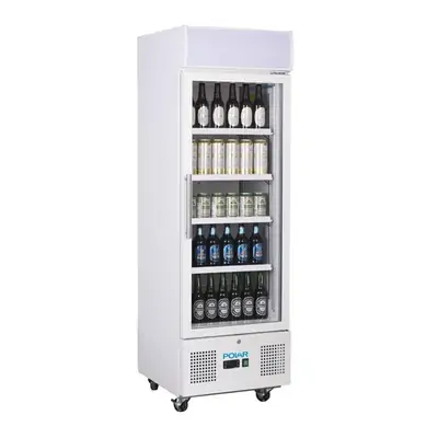 Polar DM075-A G-Series Upright Display Fridge White 218Ltr  - DM075-A
