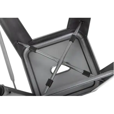 Bolero High Metal Bar Stools Gun Metal Grey (Pack of 4) - DM934