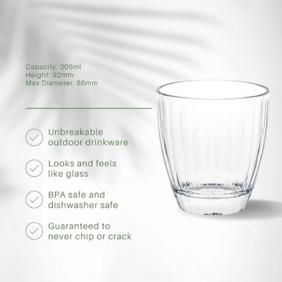 D-Still Essentials Polycarbonate Pure Tumbler 305ml (Box of 4) - DS2019-140