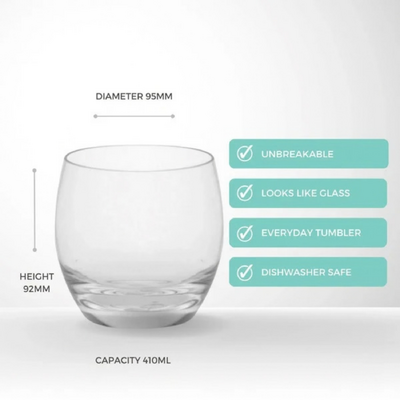 D-Still Essentials Polycarbonate Round Tumbler 410ml (Box of 4) - DSX033