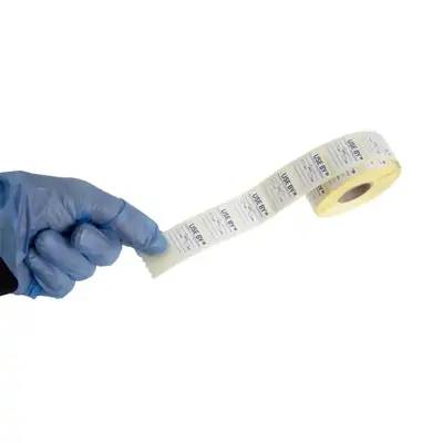 Hygiplas Removable Use By Labels (Roll of 1000) - E150