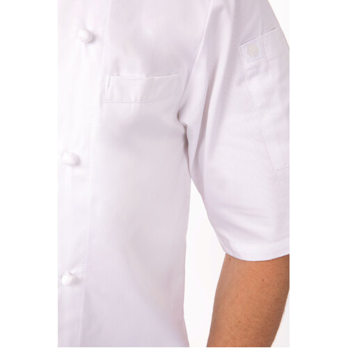 Chef Works Capri Premium Cotton Chef Jacket - ECSS-WHT-38 - ECSS-WHT-38