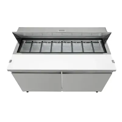 Polar GD883-A U-Series Double Door Prep Counter Fridge 527Ltr - GD883-A