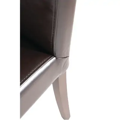 Bolero Faux Leather Dining Chairs Brown (Pack of 2) - GF955