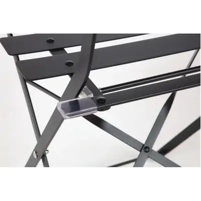 Bolero Black Pavement Style Steel Folding Chairs (Pack of 2) - GH553