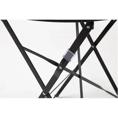 Bolero Black Pavement Style Steel Table 595mm - GH558