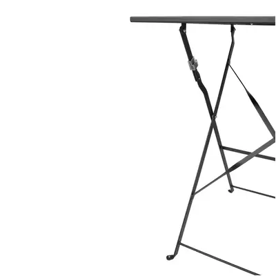 Bolero Black Square Pavement Style Steel Table - GK989