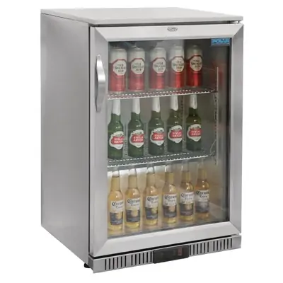 Polar GL007-A G-Series Counter Back Bar Cooler with Hinged Door Stainless Steel 138Ltr - GL007-A
