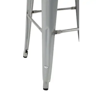 Bolero High Metal Bar Stools with Wooden Seat Pad ( Pack of 4 ) - GM638