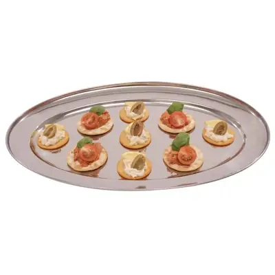 Olympia Stainless Steel Oval Service Tray 200x150mm - K360