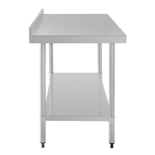 Vogue Stainless Steel Prep Table with Splashback - 1500 x 600 x 900mm - T382