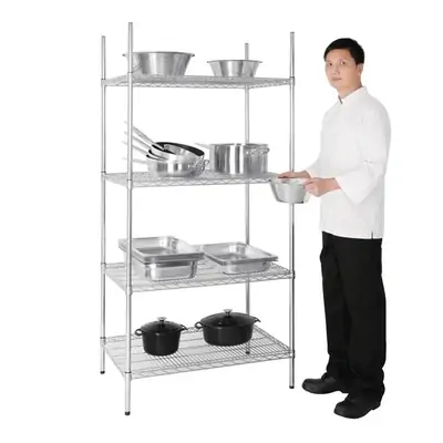 Vogue 4 Tier Wire Shelving Kit 915x610x1830mm - U256