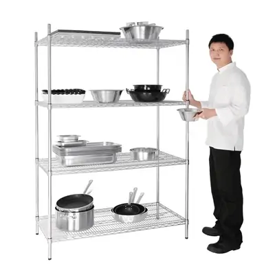 Vogue 4 Tier Wire Shelving Kit 1220x610x1840mm - U257