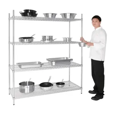 Vogue 4 Tier Wire Shelving Kit 1525x610x1840mm - U258
