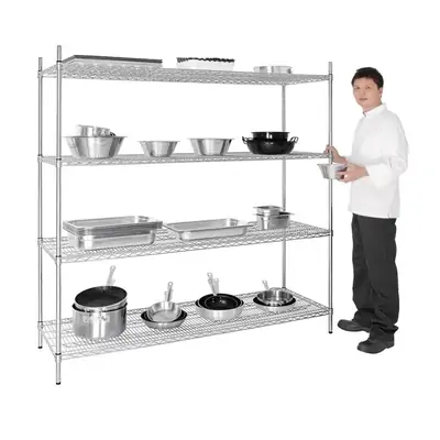 Vogue 4 Tier Wire Shelving Kit 1830x610x1830mm - U259