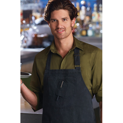 Chef Works Rockford Bib Apron - ABKV053-SGY - ABKV053-SGY