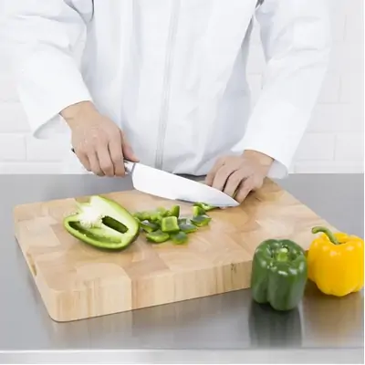 Vogue Rectangular Wooden Chopping Board Medium 455x305x45mm  - C459