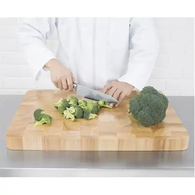 Vogue Rectangular Wooden Chopping Board Large 610x455x45mm - C460