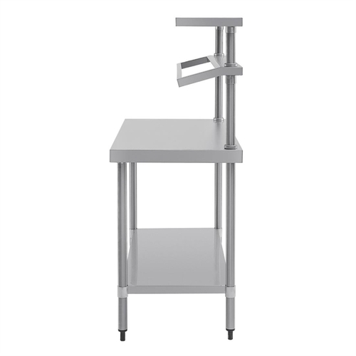 Vogue Stainless Steel Prep Station with Gantry 1200x600x1500mm - CB908