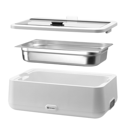 Uniq CDU0002 Commercial Electric Chafing Dish 1/1 GN - White Polypropylene - CDU0002