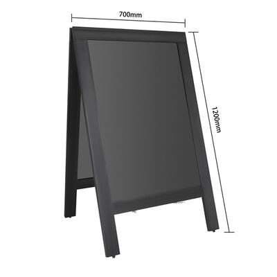 Olympia Pavement Board Black Wooden Frame 700x1200mm - CU993