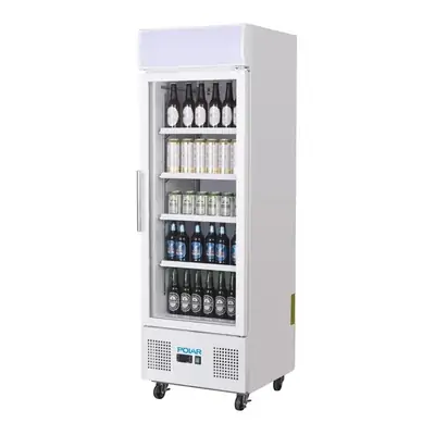 Polar DM075-A G-Series Upright Display Fridge White 218Ltr  - DM075-A