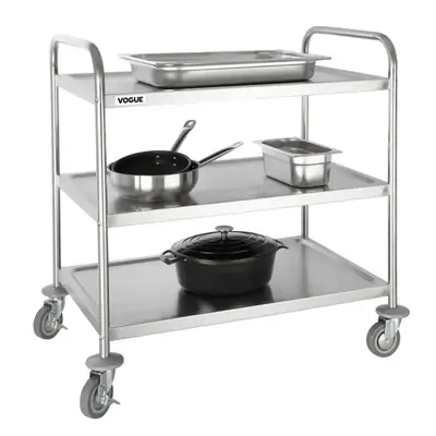 Vogue 3 Tier Flat Pack Trolley 940x537x875mm - F995