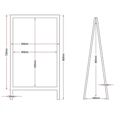 Olympia Pavement Board Wood Frame 500x850mm - GG108