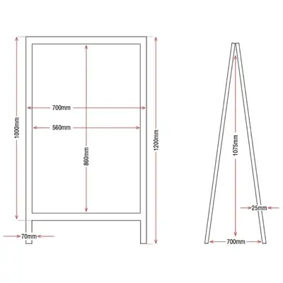 Olympia Pavement Board with Wood Frame 700x1200mm - GG109