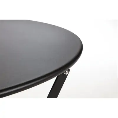 Bolero Black Pavement Style Steel Table 595mm - GH558