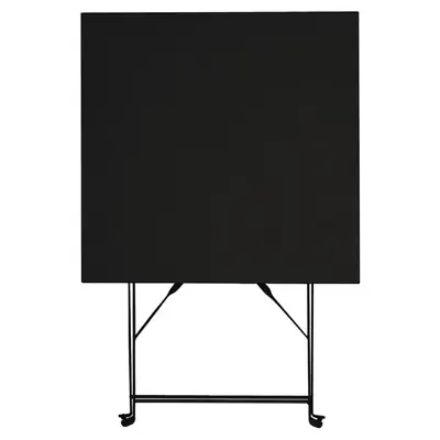 Bolero Black Square Pavement Style Steel Table - GK989