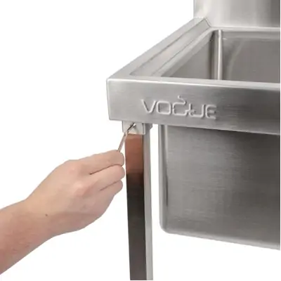  Vogue Stainless Steel Mop Sink 500wx500dx550h - GL281-A