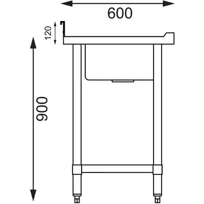 Vogue Double Bowl Sink L/H Drainer (90mm Drain) 1500mm - HC905