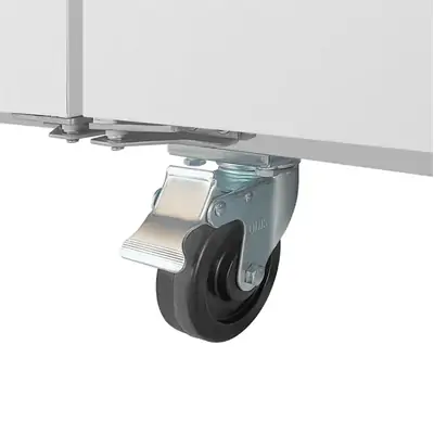 Polar UA017-A U-Series GN Saladette Counter with Square Sneeze Guard - 2 Door - UA017-A