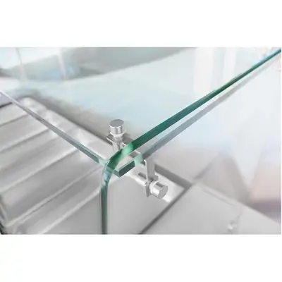 Polar UA019-A U-Series GN Saladette Counter with Square Sneeze Guard - 4 Door - UA019-A