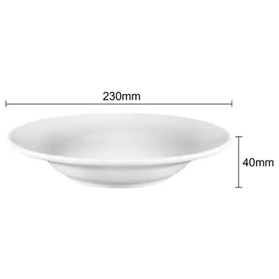 Olympia Athena Rimmed Soup/Pasta Bowl 228mm (Box of 6) - CC214